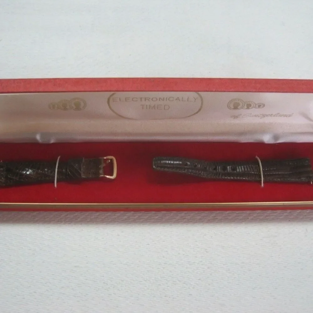 ELECTRONICALLY TIMED Watch Band Strap Switzerland